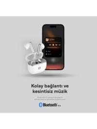 S-LİNK Weber G10 Beyaz Dokunmatik Kablosuz Bluetooth V5.1 TWS KULAKİÇİ Mikrofonlu Kulaklık